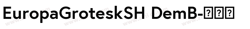 EuropaGroteskSH DemB字体转换